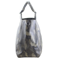Prada Fumo Saffiano Leather Camouflage Tote Bag Left