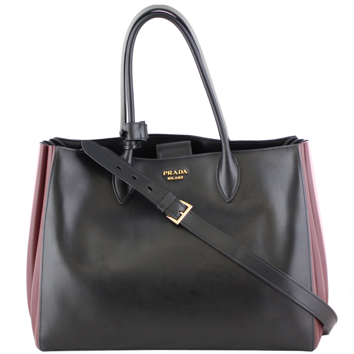 Prada City Calf Bibliotheque Bag Front