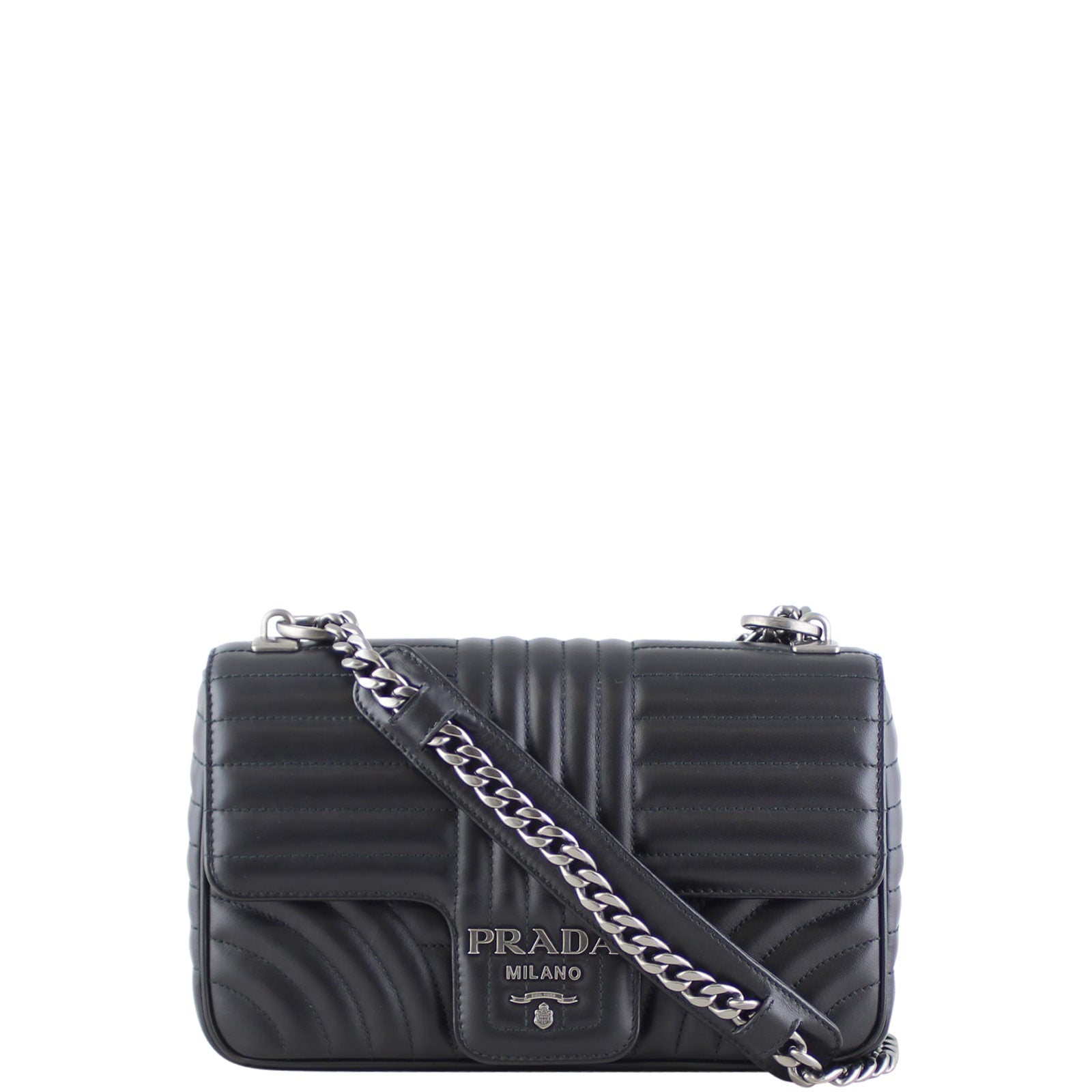 Prada Diagramme Medium Shoulder Bag Front