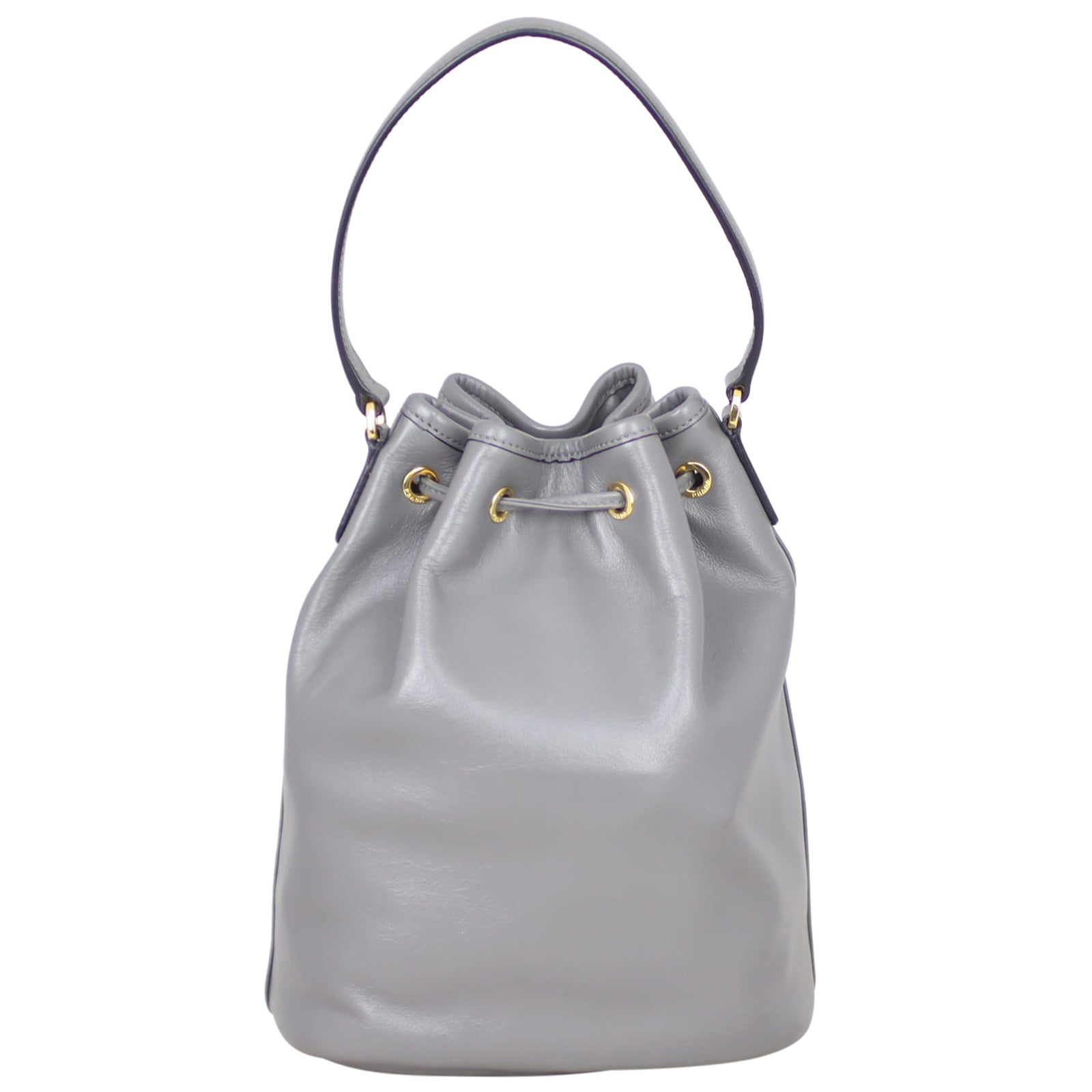 Prada Duet Leather Bucket Bag Back