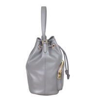 Prada Duet Leather Bucket Bag Side