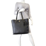 Prada Vitello Daino Large Expandable Shopper Tote Mannequin