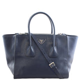 Prada Twin Pocket Glace Calfskin Tote Front