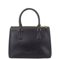 Prada Saffiano Lux Galleria Double Zip Tote Small Back