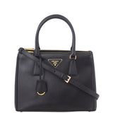 Prada Saffiano Lux Galleria Double Zip Tote Small Front