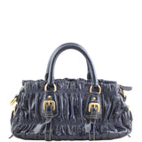 Prada Gathered Patent Bag Back
