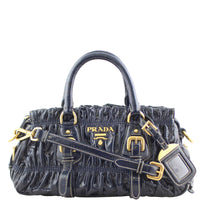 Prada Gathered Patent Bag Front