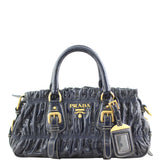 Prada Gathered Patent Bag Front
