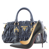 Prada Gathered Patent Bag Scale