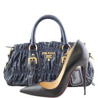 Prada Gathered Patent Bag Scale