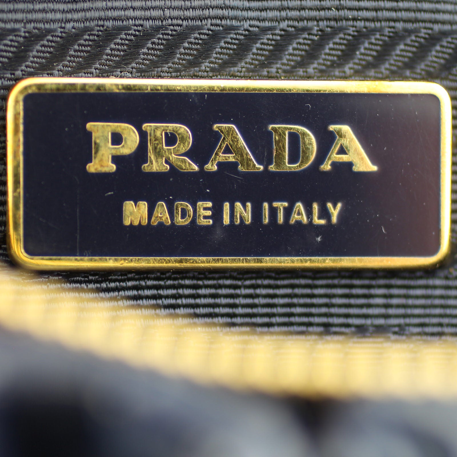Prada Gathered Patent Bag Stamp