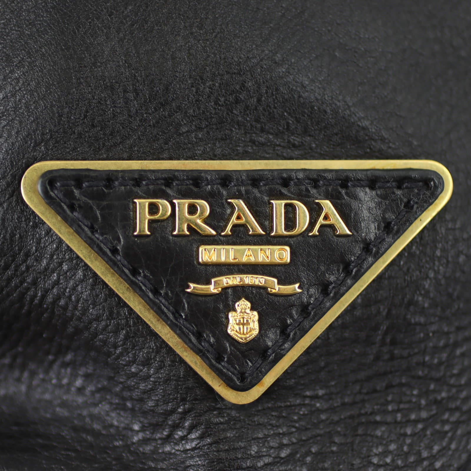Prada Glace Calf Studded Tote Exterior