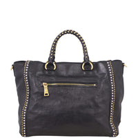 Prada Glace Calf Studded Tote Back