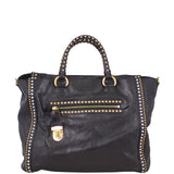 Prada Glace Calf Studded Tote Front