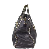 Prada Glace Calf Studded Tote Left