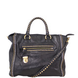 Prada Glace Calf Studded Tote Front
