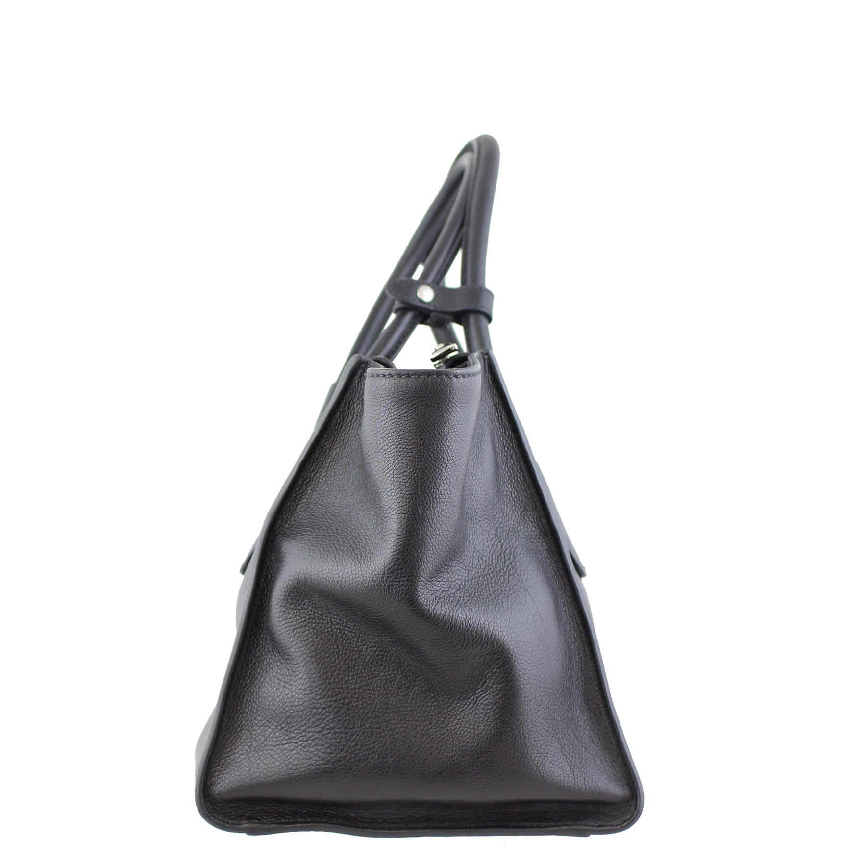 Prada Glace Calf Twin Pocket Tote Left