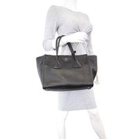 Prada Glace Calf Twin Pocket Tote Mannequin