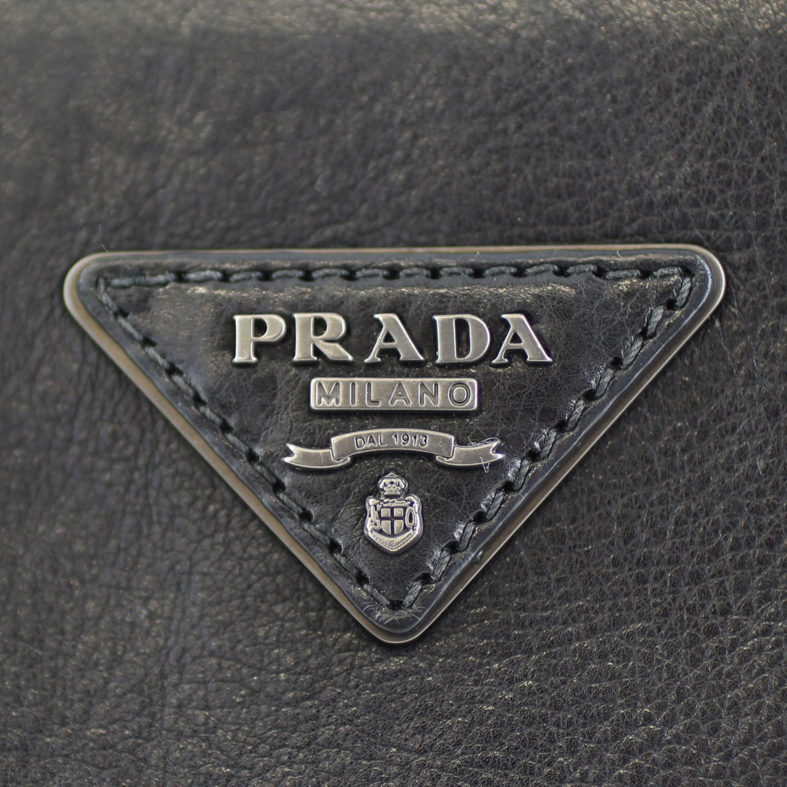 Prada Glace Twin Calfskin Tote Logo