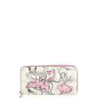 Prada Glace Rabbit Continental Zip Wallet Front