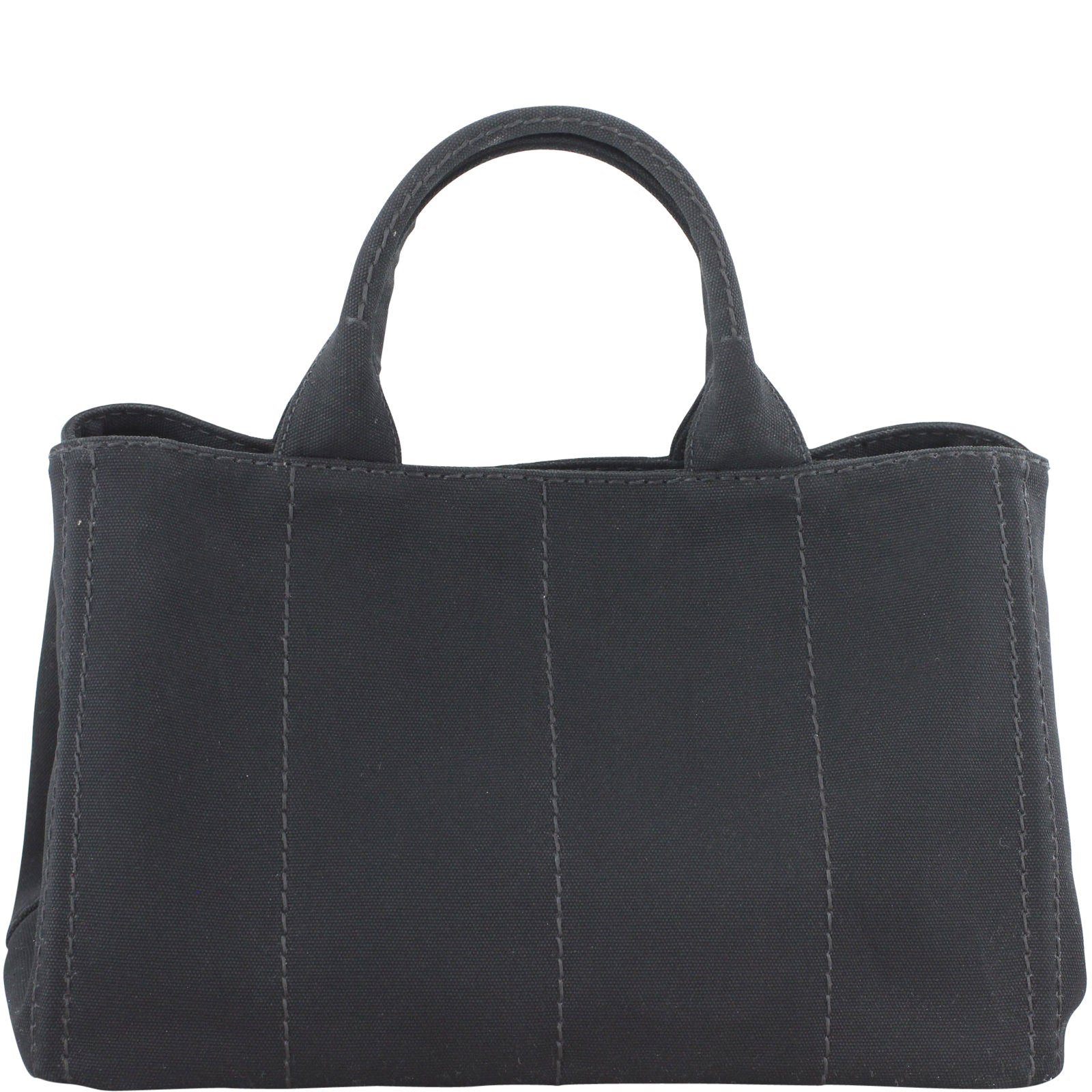 Prada Jardinera Large Canvas Shopper Back