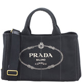 Prada Jardinera Large Canvas Shopper Front Strap
