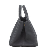 Prada Jardinera Large Canvas Shopper Left