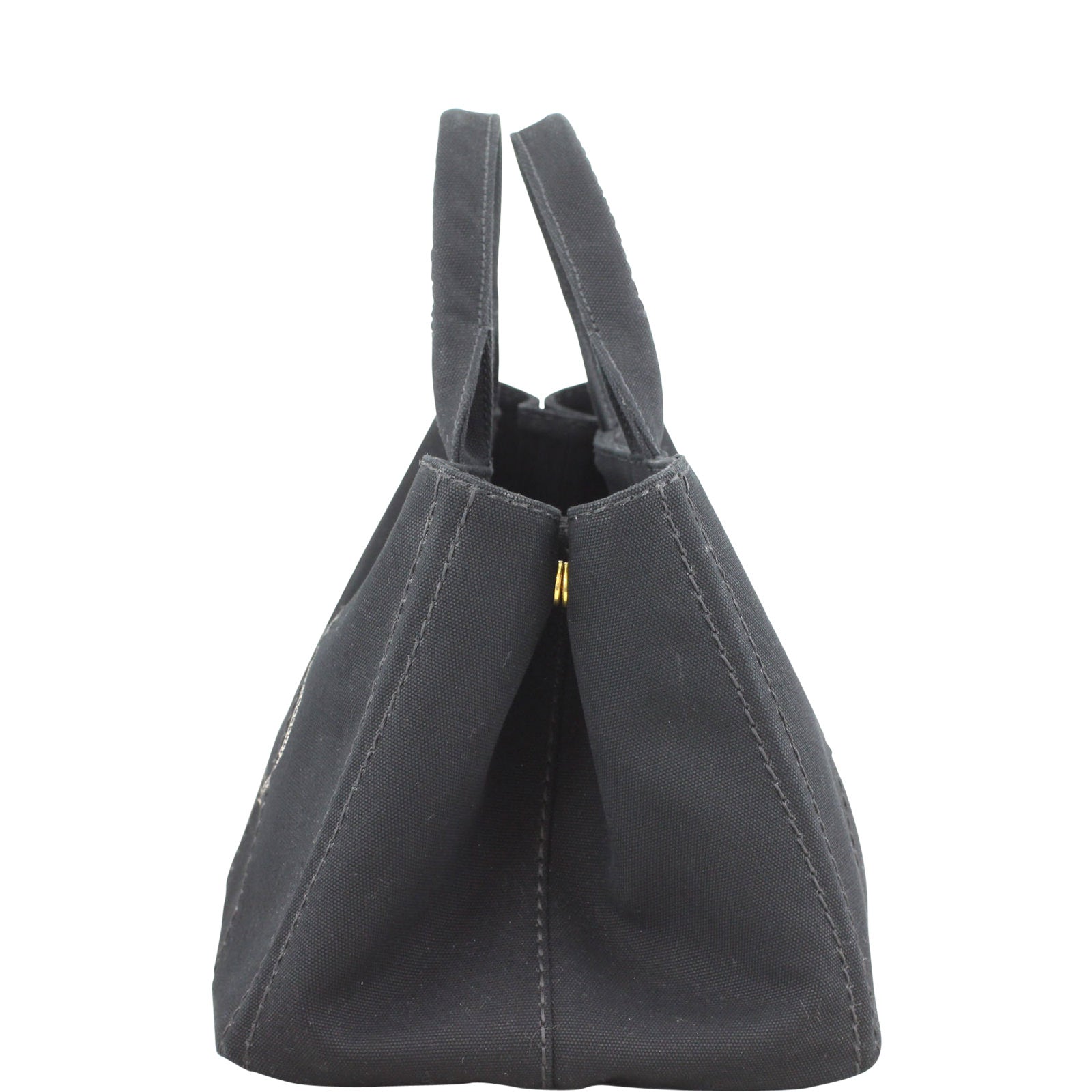 Prada Jardinera Large Canvas Shopper Left