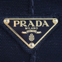Prada Jardinera Large Canvas Shopper Logo