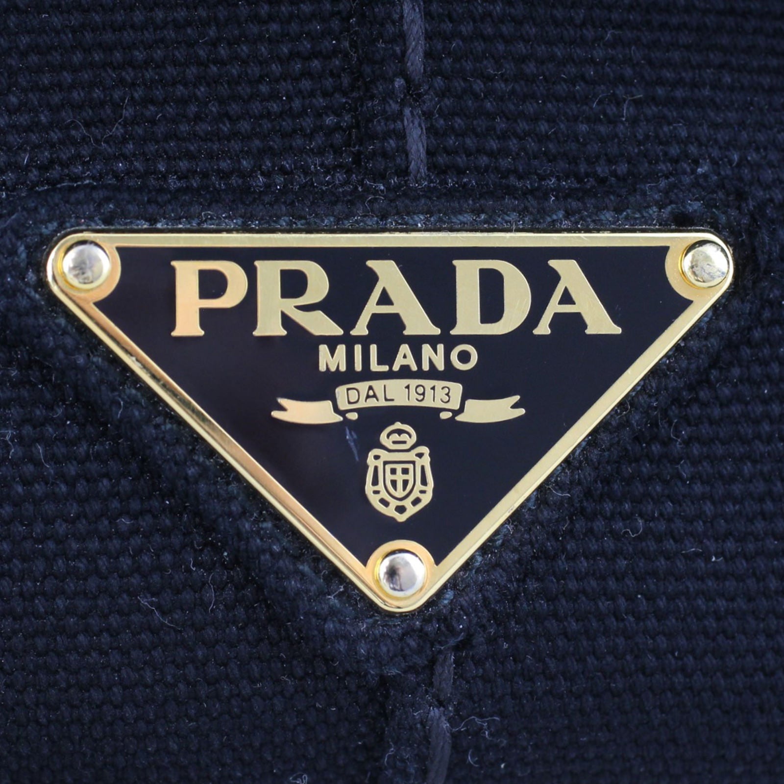 Prada Jardinera Large Canvas Shopper Logo