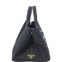 Prada Jardinera Large Canvas Shopper Right