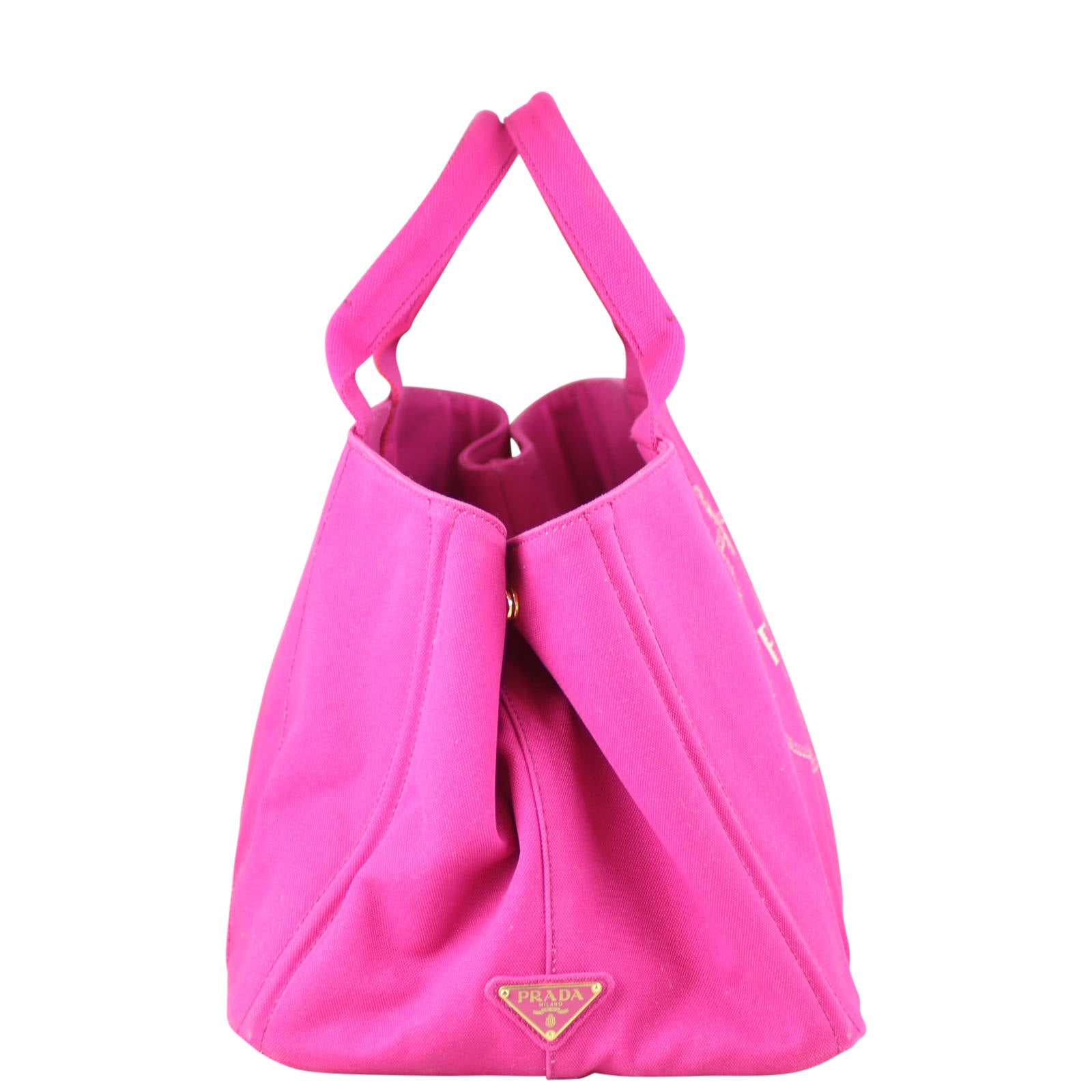 Prada Jardinera Canvas Shopper Large Right