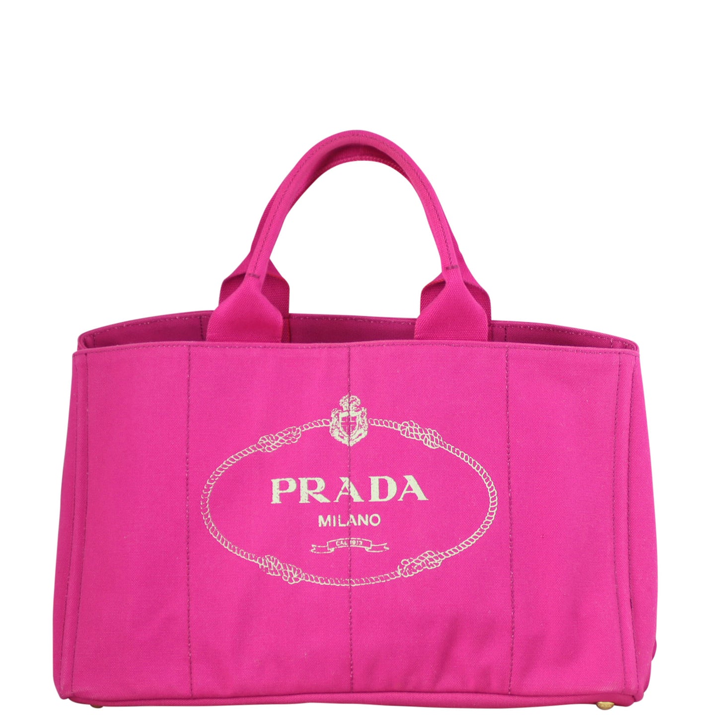 Prada Jardinera Canvas Shopper Large Front