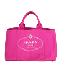 Prada Jardinera Canvas Shopper Large Front
