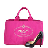Prada Jardinera Canvas Shopper Large Scale