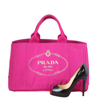 Prada Jardinera Canvas Shopper Large Scale