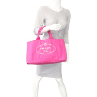 Prada Jardinera Canvas Shopper Large Mannequin