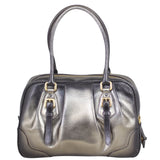 Prada Vitello Daino Antik Metallic Bowler Back