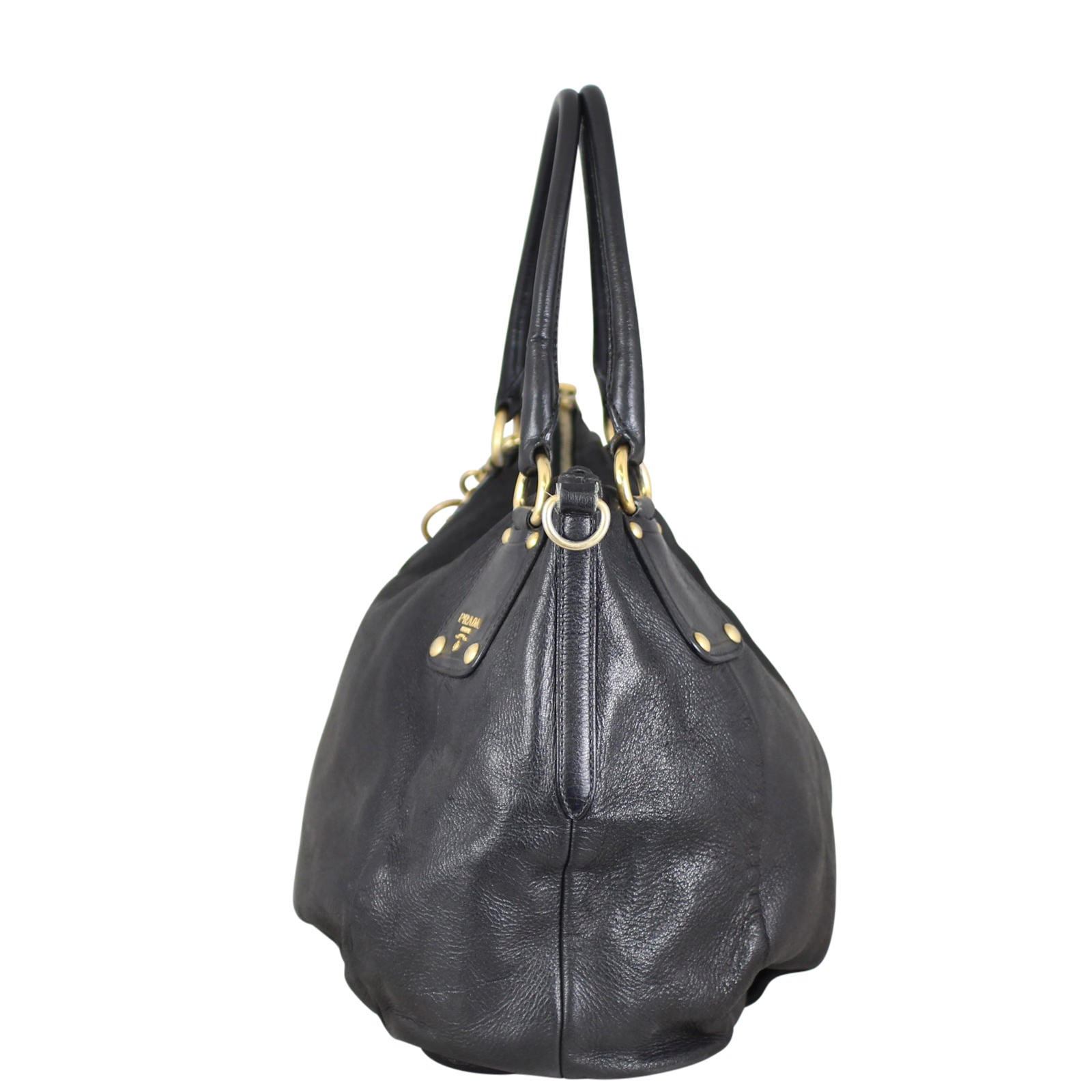 Prada Nappa Leather Tote Bag Left