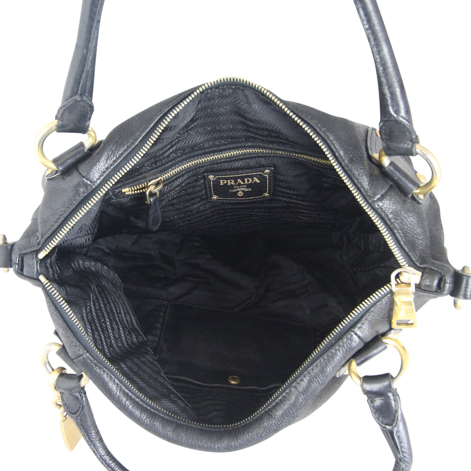 Prada Nappa Leather Tote Bag Interior