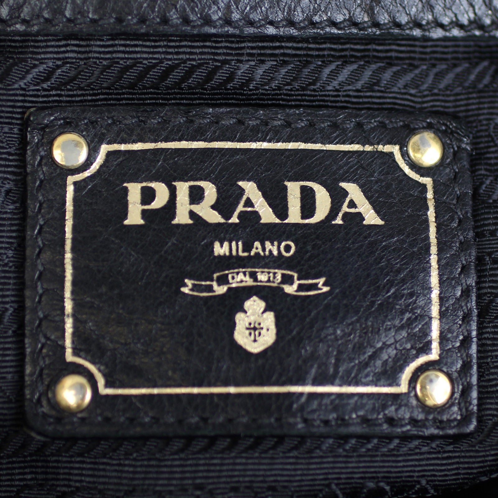 Prada Nappa Leather Tote Bag Stamp