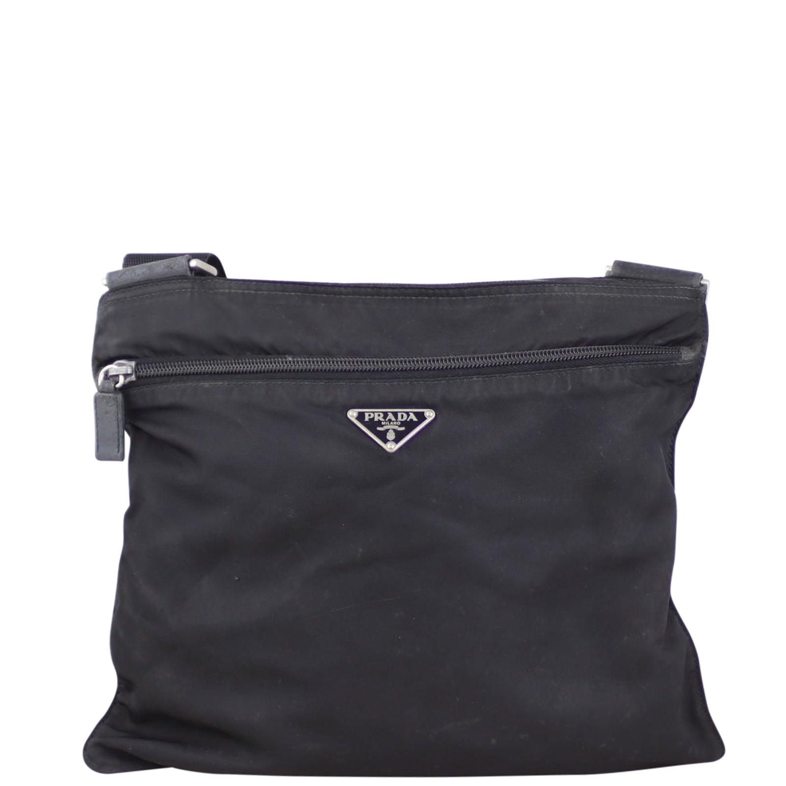 Prada Nylon Messenger Bag Front