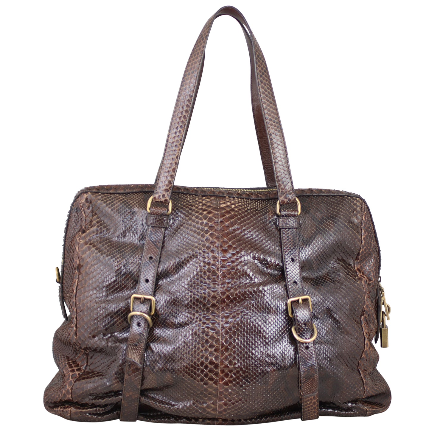 Prada Python Jewelled Tote Back