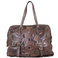 Prada Python Jewelled Tote Front