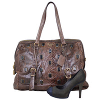Prada Python Jewelled Tote Shoe