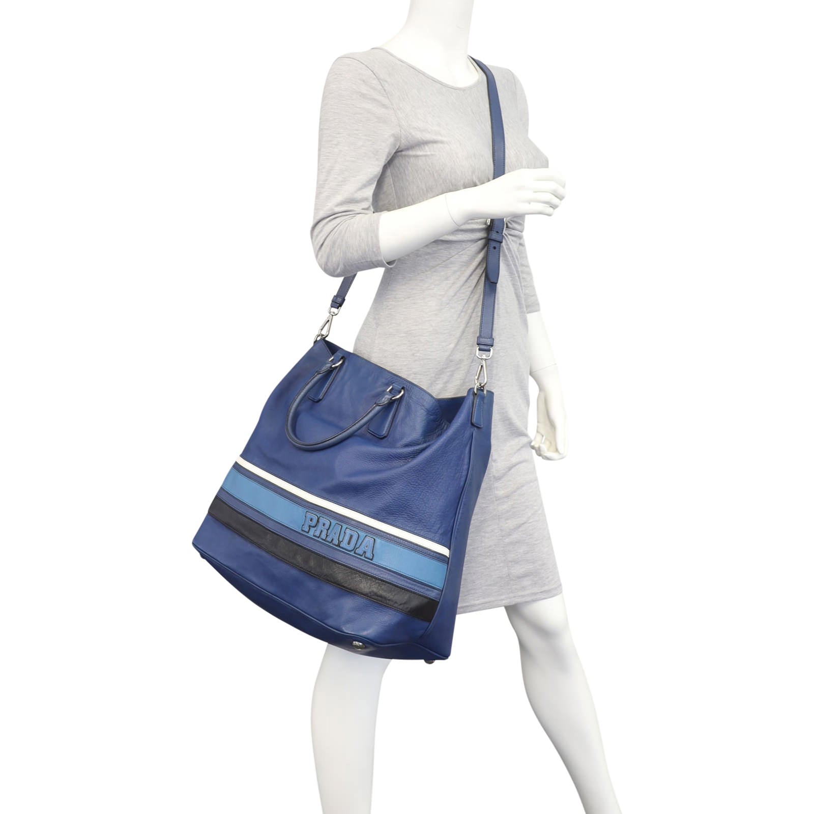 Prada Righe Two-Way Tote Mannequin
