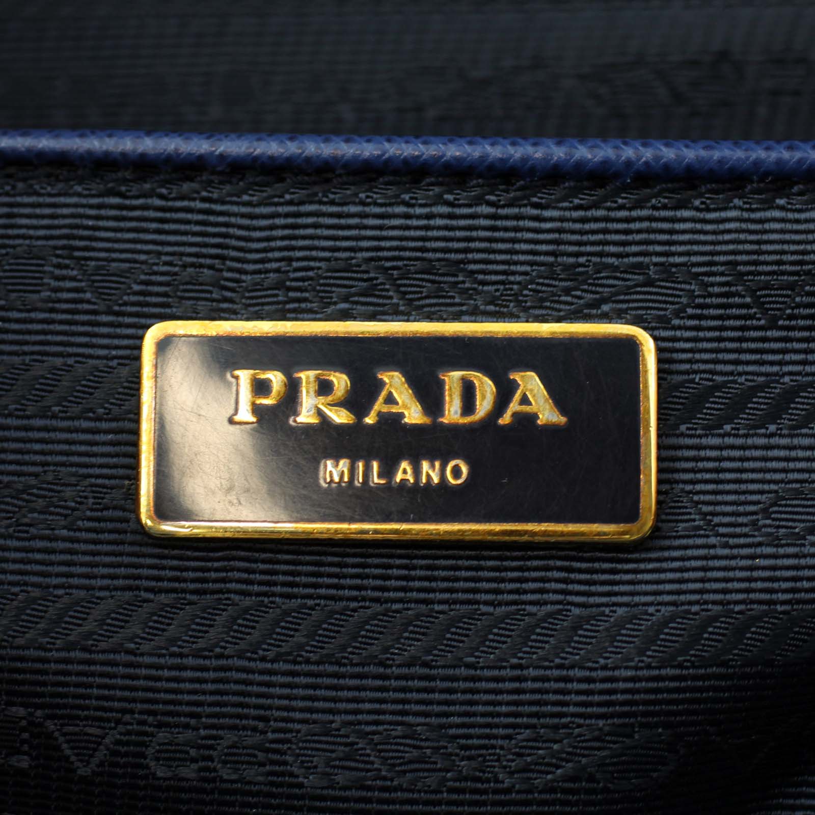 Prada Saffiano Lux Double-zip Tote Large Stamp