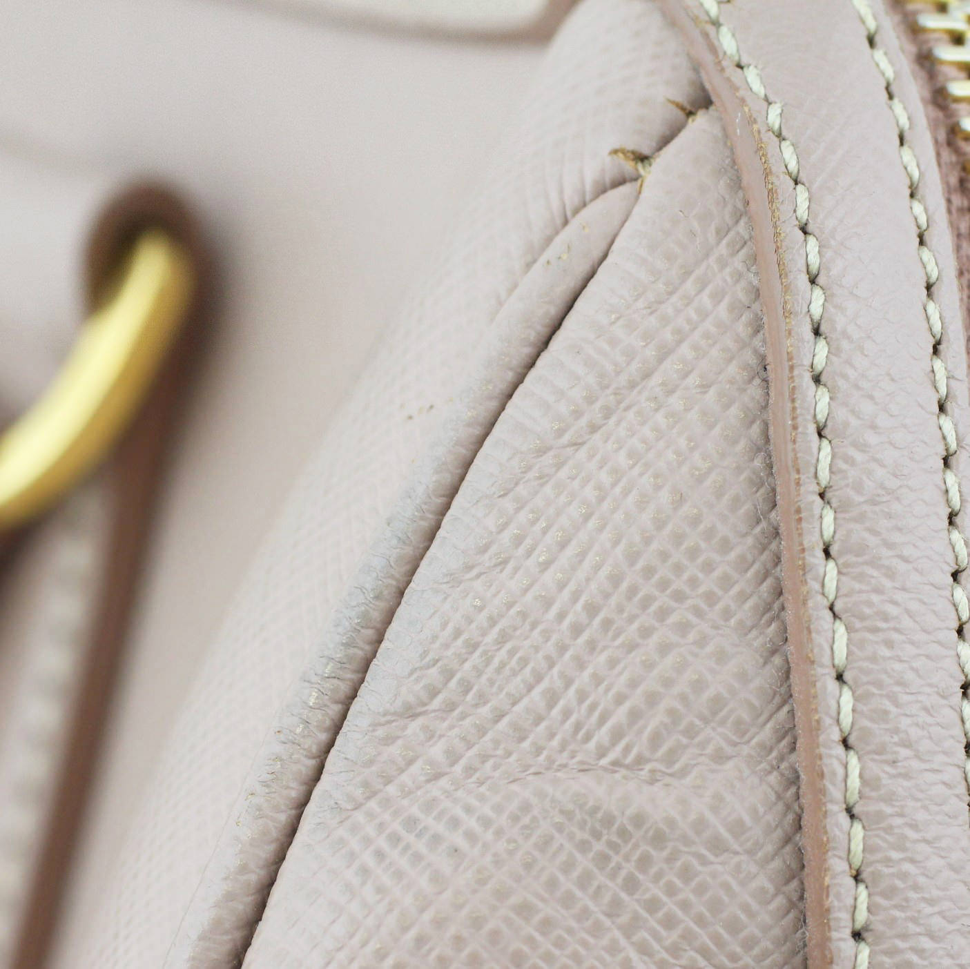 Prada Saffiano Bowler Bag Flaw