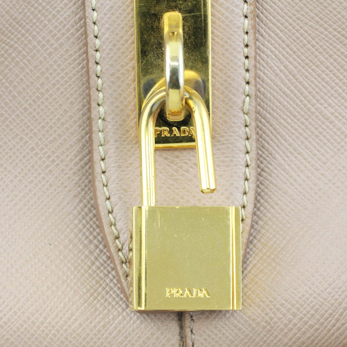 Prada Saffiano Bowler Bag Lock