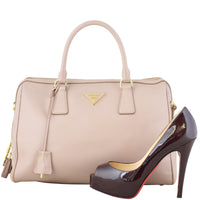 Prada Saffiano Bowler Bag Scale